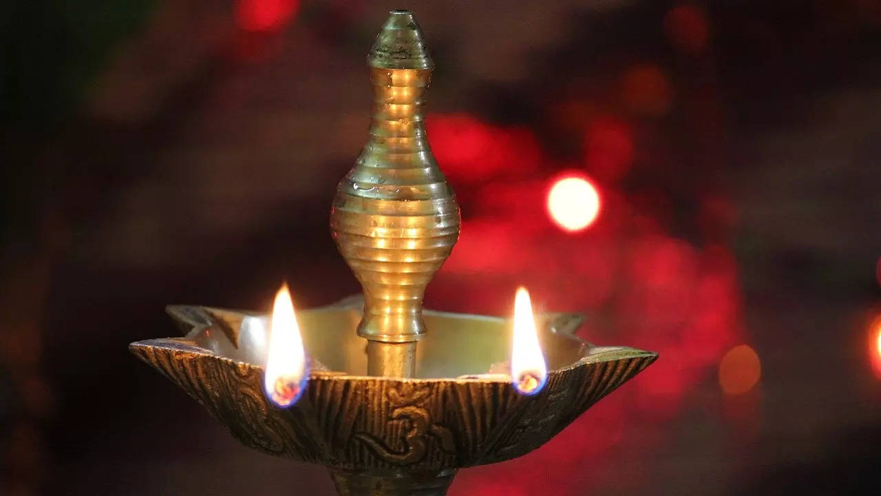 Floweral Deepam Sudar Flame Dark Background Stock Photo 1854204901 |  Shutterstock