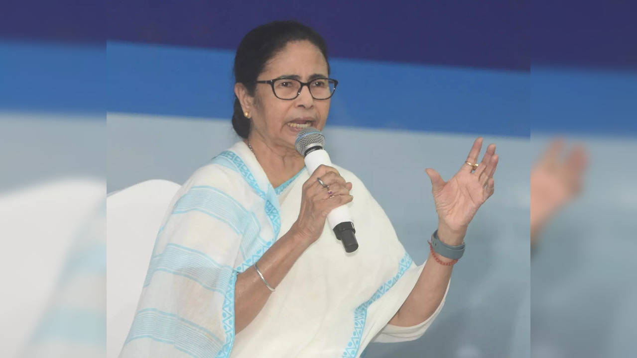 West Bengal Chief Minister Mamata Banerjee addresses an administrative meeting