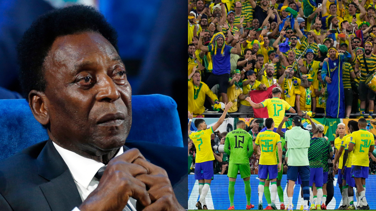 Pele watches Brazil's FIFA WC match