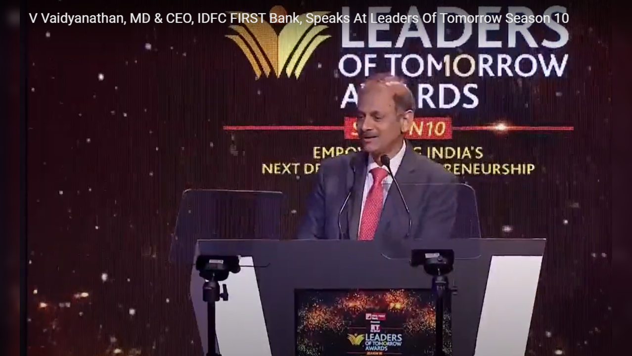 V Vaidyanathan, MD & CEO, IDFC First Bank