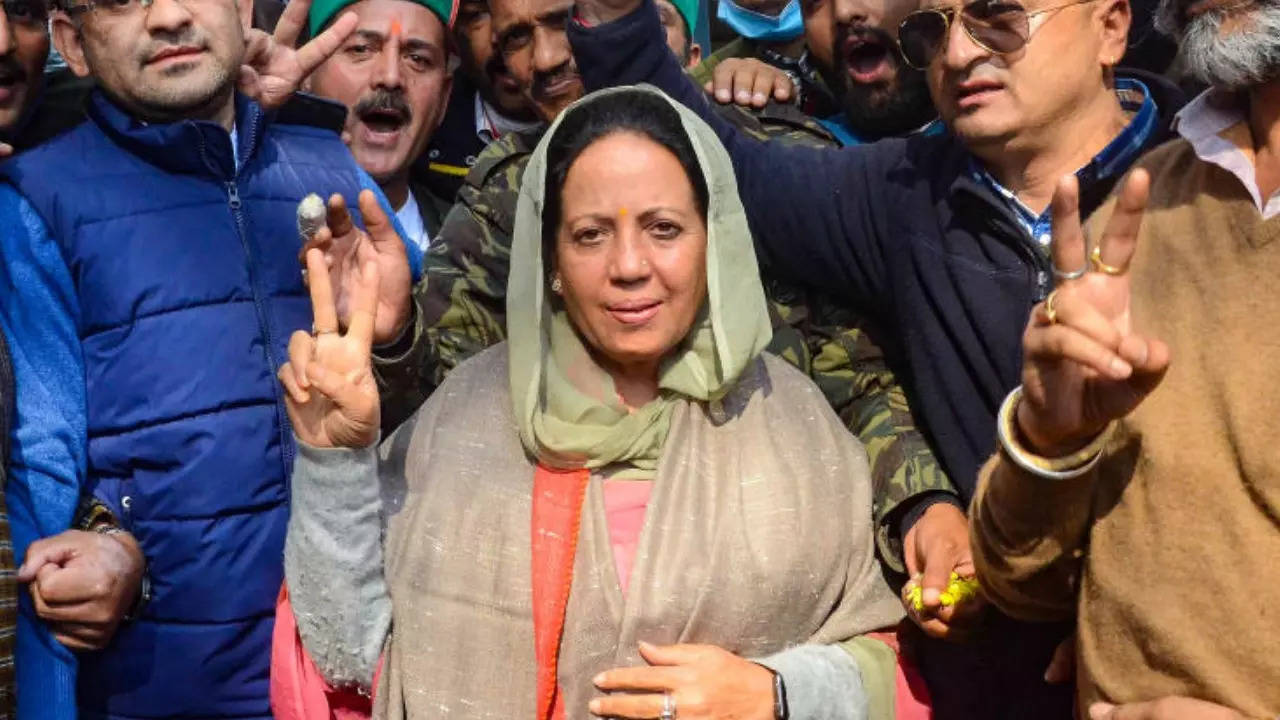 Himachal Pradesh Election Results 2022 Live Pratibha Singh Widow Of Ex Cm Virbhadra Singh