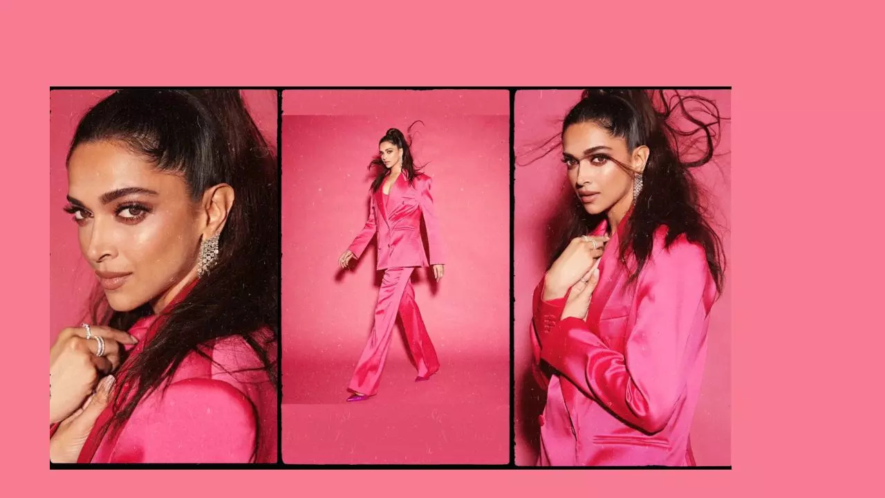 Deepika Padukone pink suit