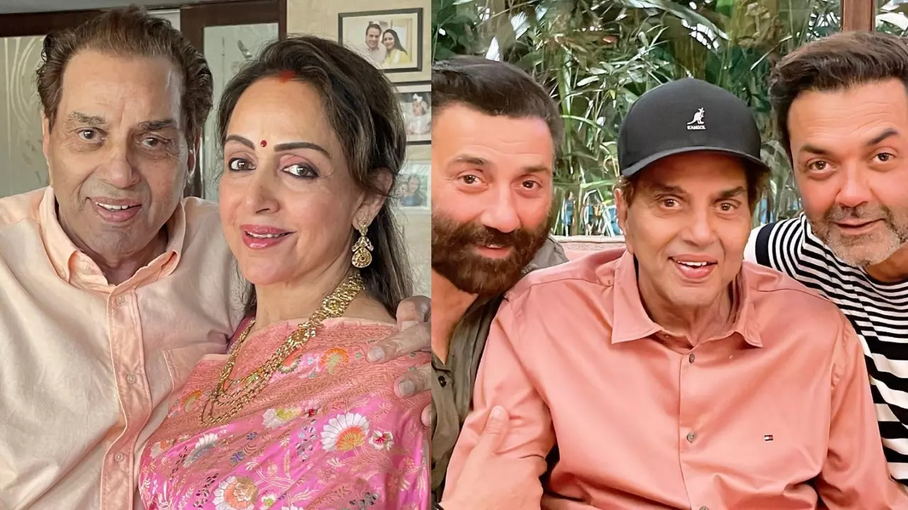 Hema Malini wishes 'love of her life' Dharmendra on birthday. Sons Sunny and Bobby Deol share throwback pics