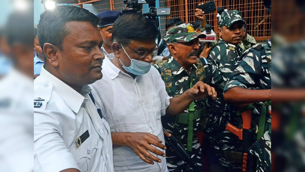 TMC's Manik Bhattacharya being produced at Bankshall Court in connection with West Bengal education scam