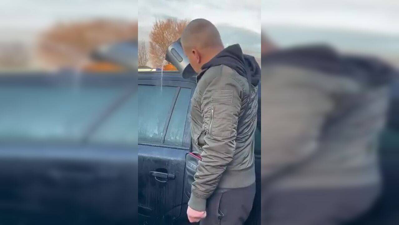 Viral video showing cold car window cracking with hot water triggers ...
