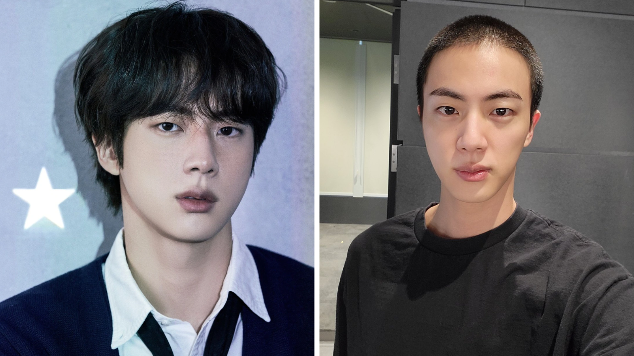 BTS' Jin posts a pic with his buzzcut