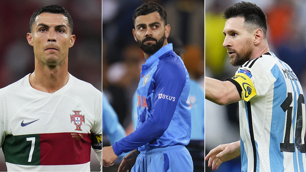Virat Kohli reacts as Ronaldo and Messi's first-ever joint