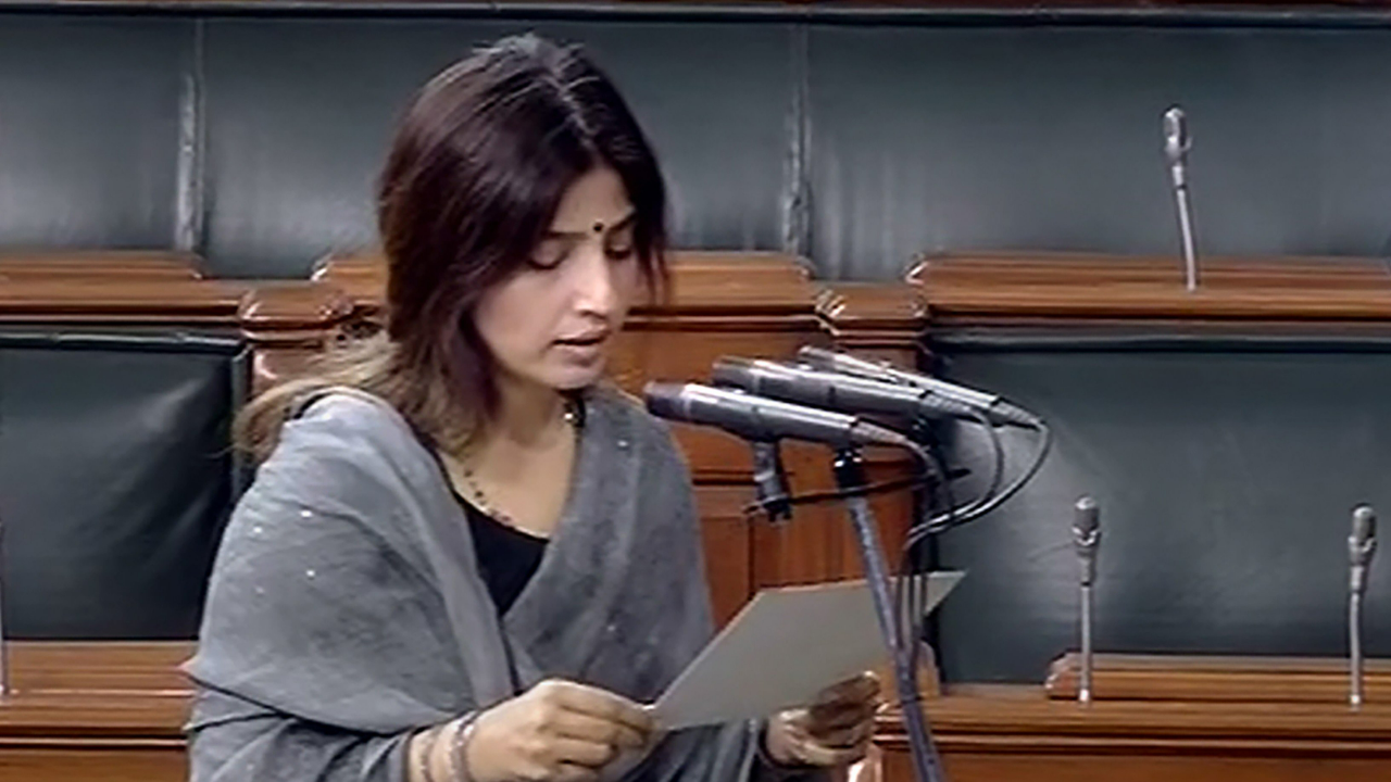 Dimple Yadav takes oath