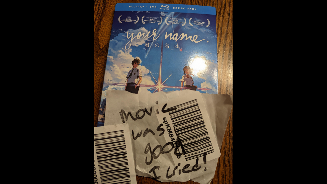 Amazon delivery guy leaves 'movie review' on DVD order