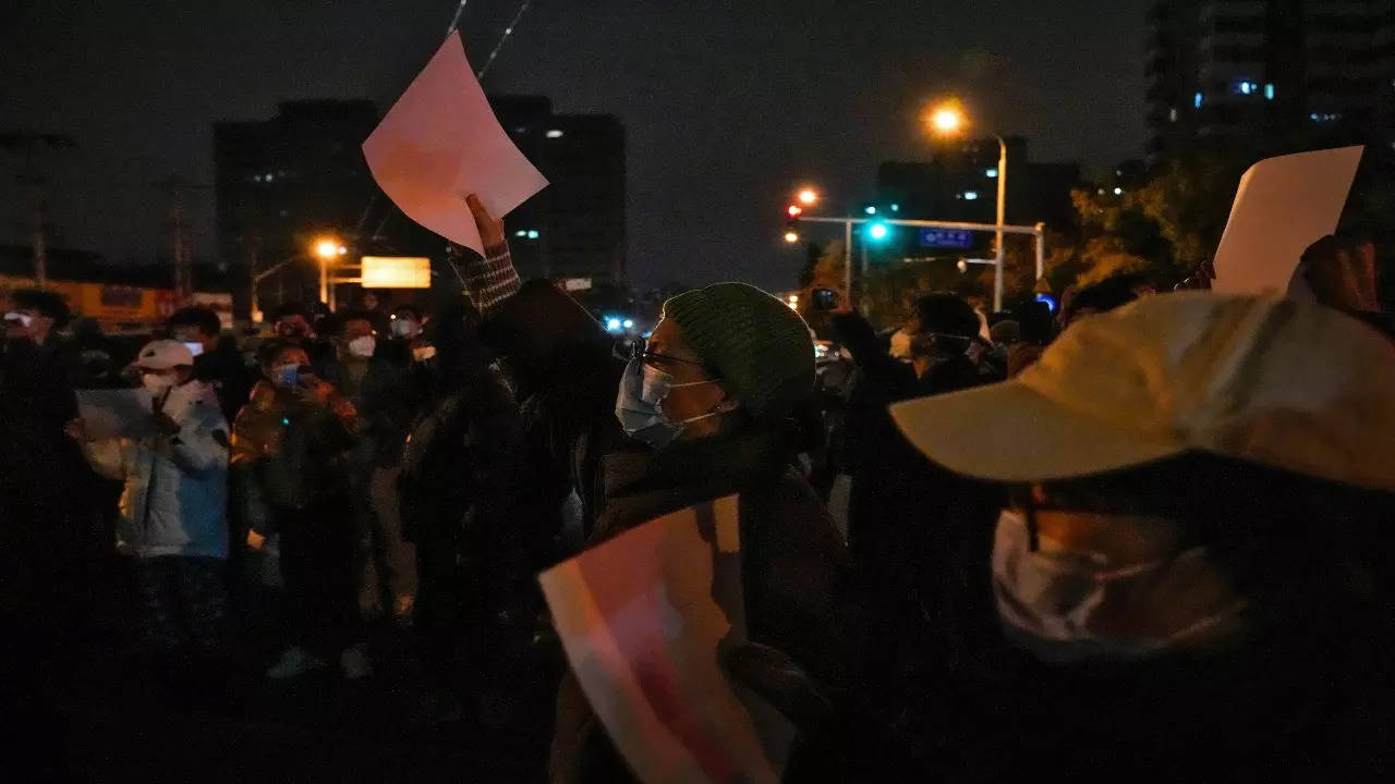 Visuals from protests in China