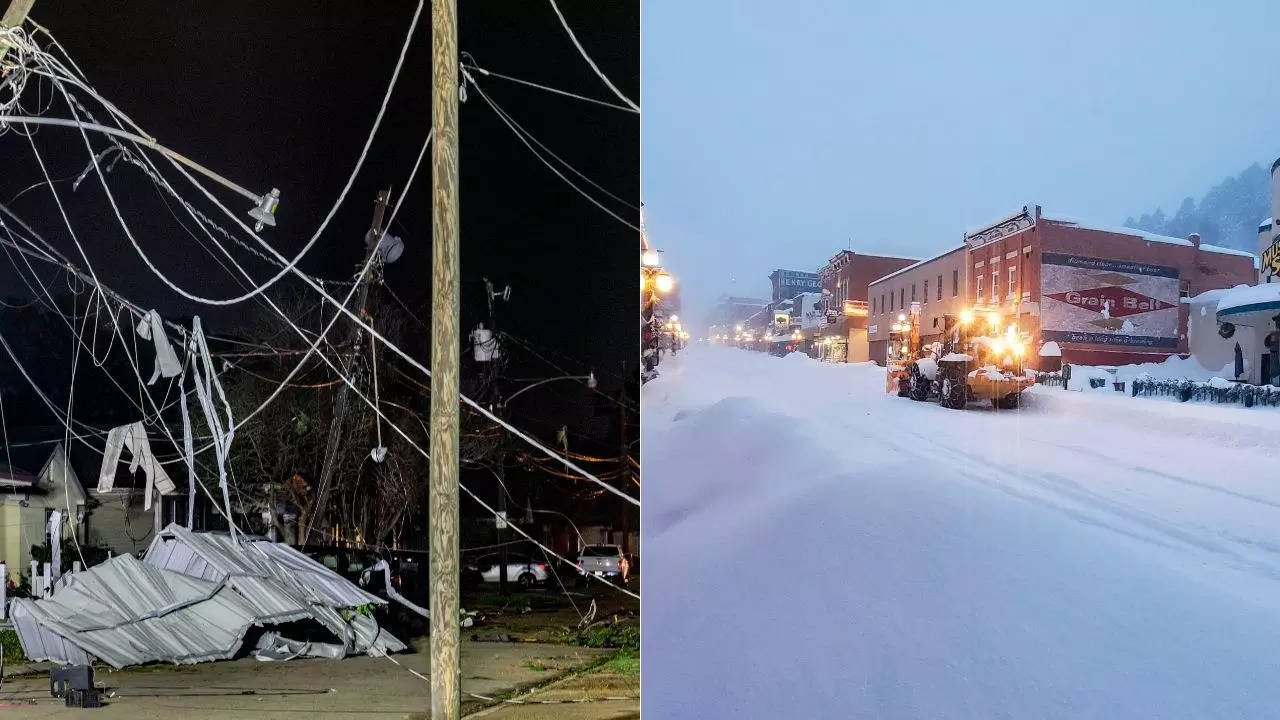 The storm brought blizzard-like conditions to the Midwest