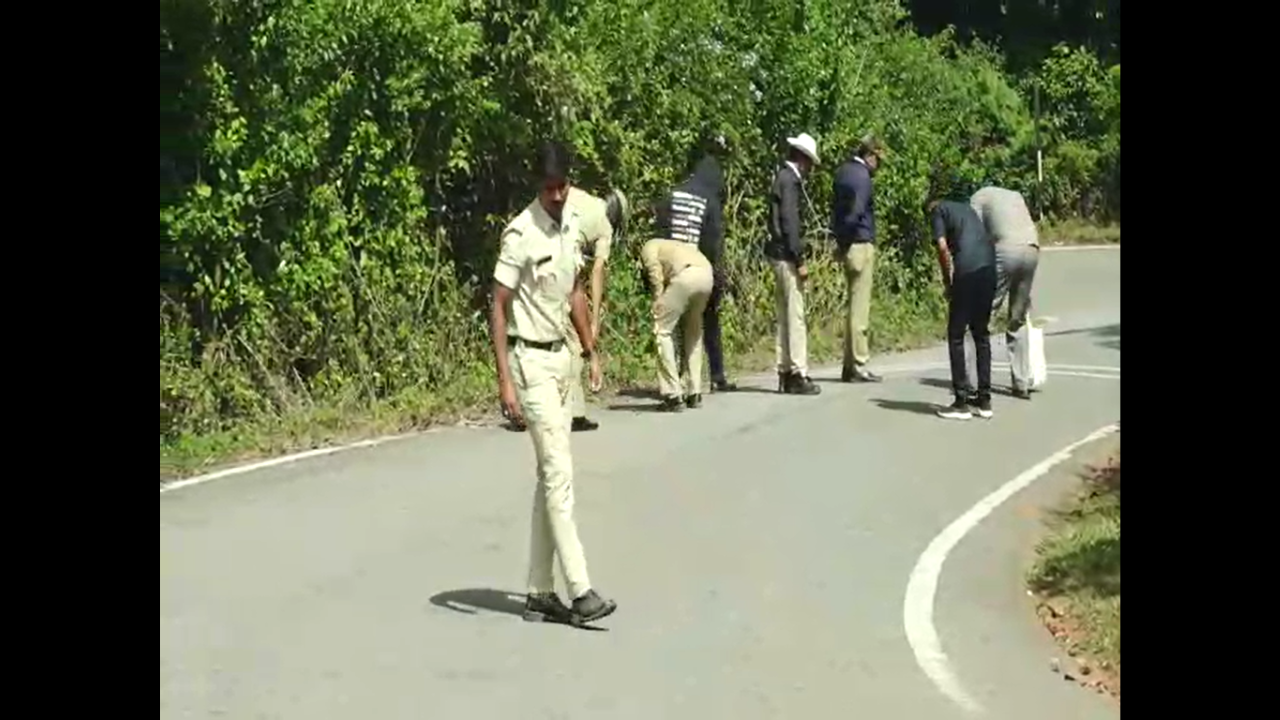 Nails strewed on road leading to Datta Peetha in Chikkamagaluru