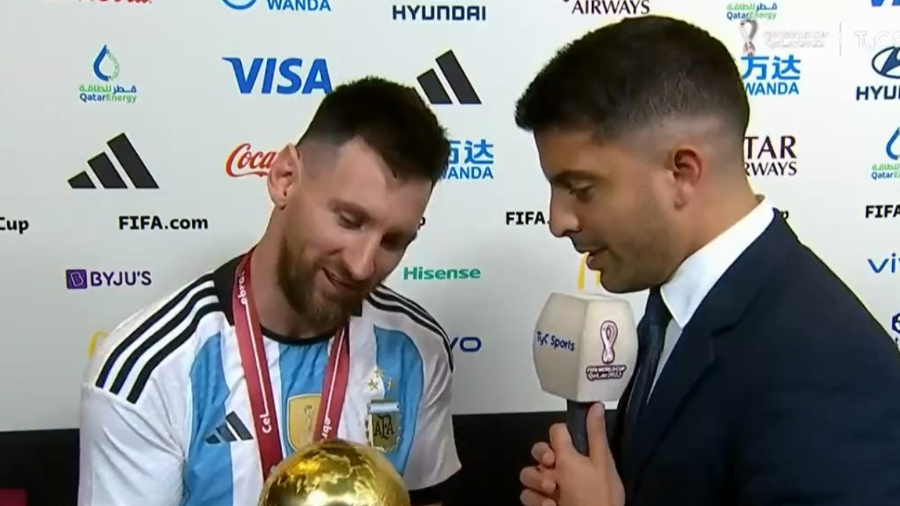 Messi world cup final trophy