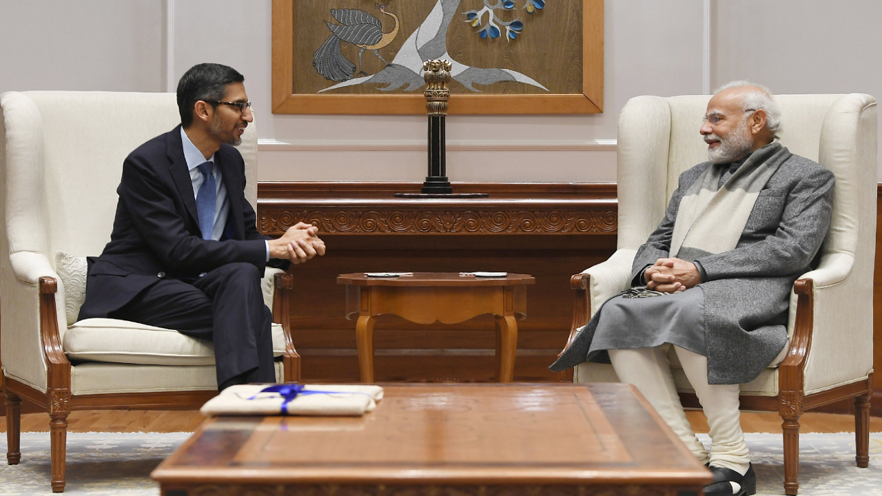 Google CEO Sundar Pichai meets PM Modi