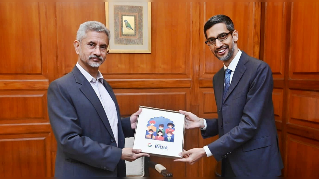 EAM Jaishankar meets Google CEO Sundar Pichai