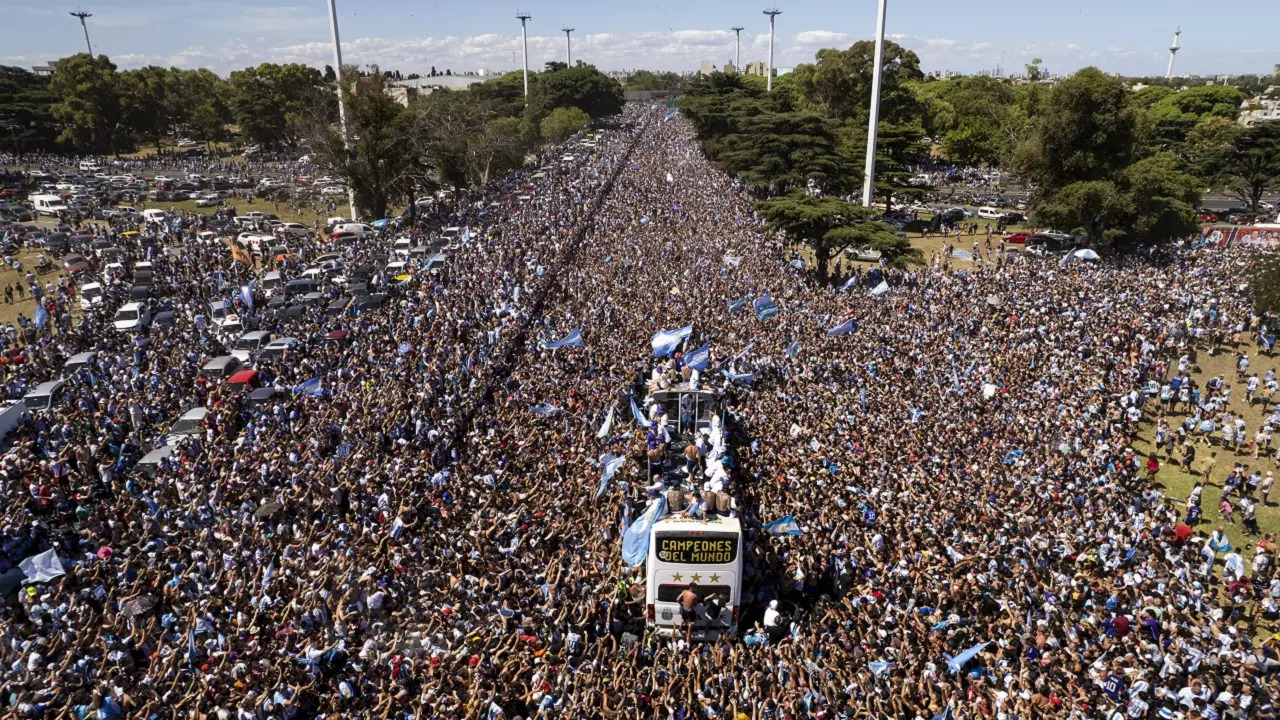 Argentina bus parade