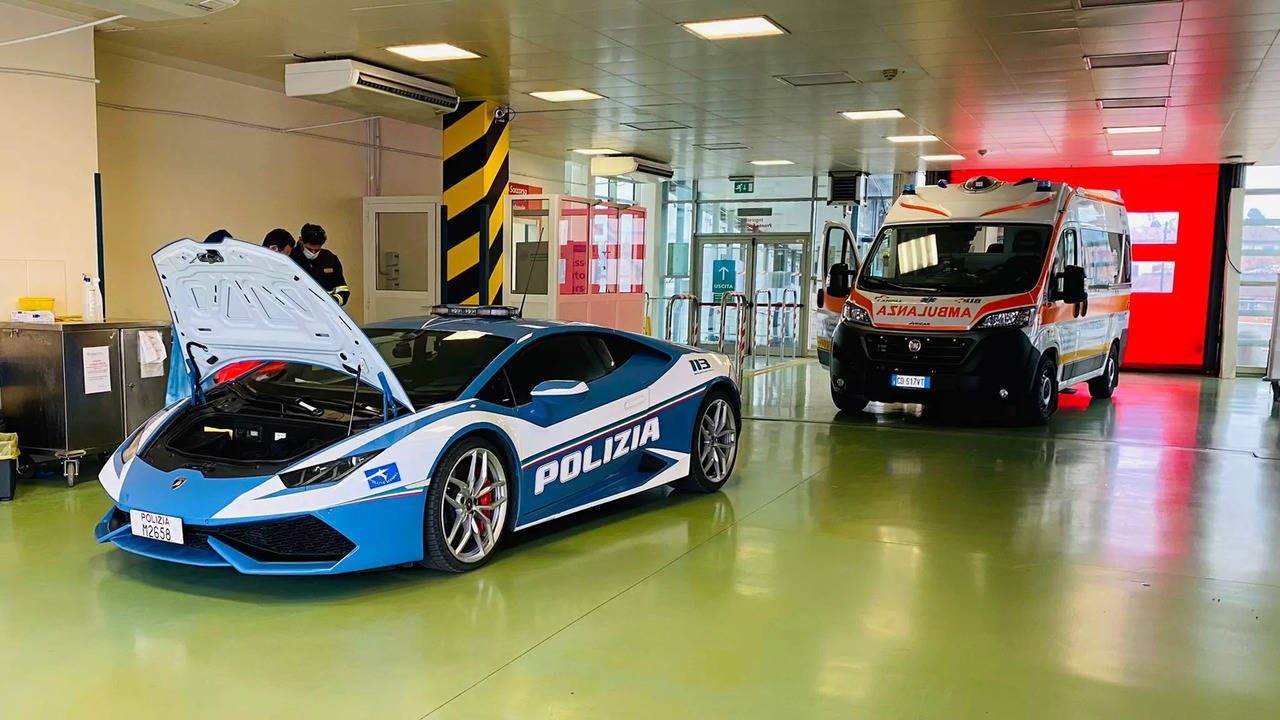 Lamborghini Huracan used by the Italian police