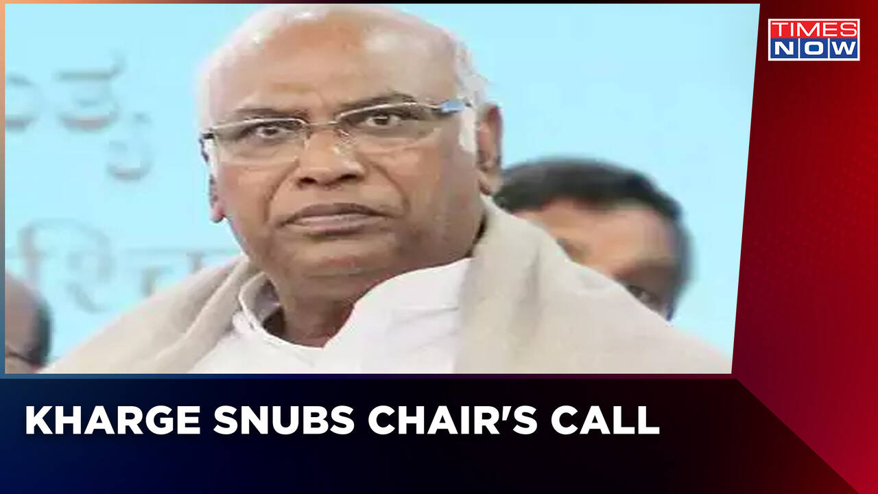 Mallikarjun Kharge Skips Meeting In Chairman's Chamber | BJP Slams Cong ...