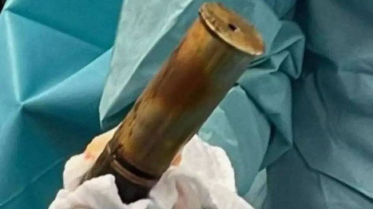 Hospital Sainte Musse in souther France was evacuated after a World War I artillery shell stuck in a patient's rectum caused a bomb scare | Picture courtesy: @acommonlawyer/Twitter