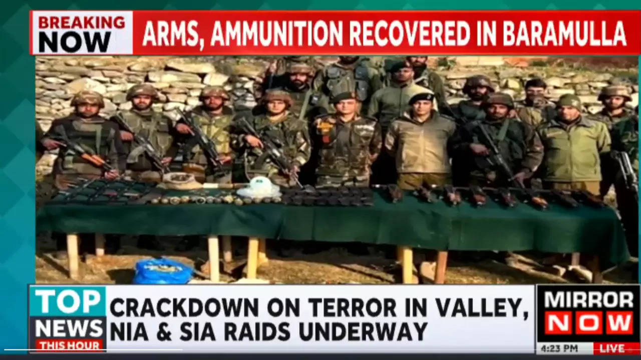 Major arms bust in Uri: Army-police joint operation recover assault rifles, grenades, other weapons in North Kashmir - PICS