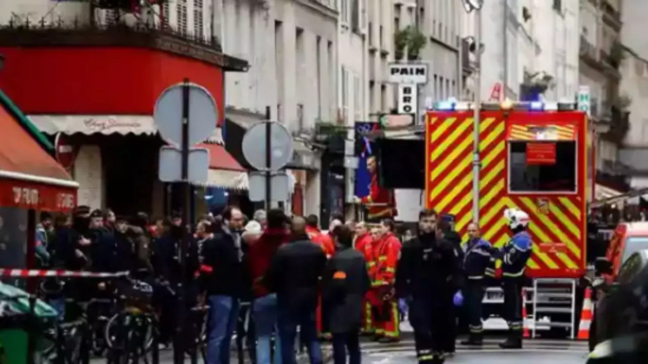 Protestors clashed with police after a gunman opened fire