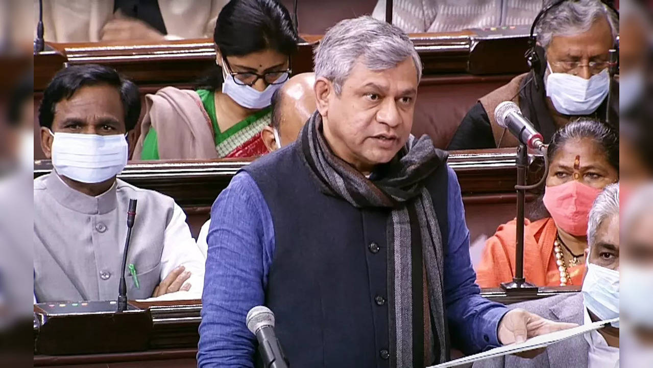 New Delhi: Union Minister Ashwini Vaishnaw speaks in the Rajya Sabha during the winter session, in New Delhi on Friday, December 23, 2022. (Photo: Rajya Sabha/IANS)