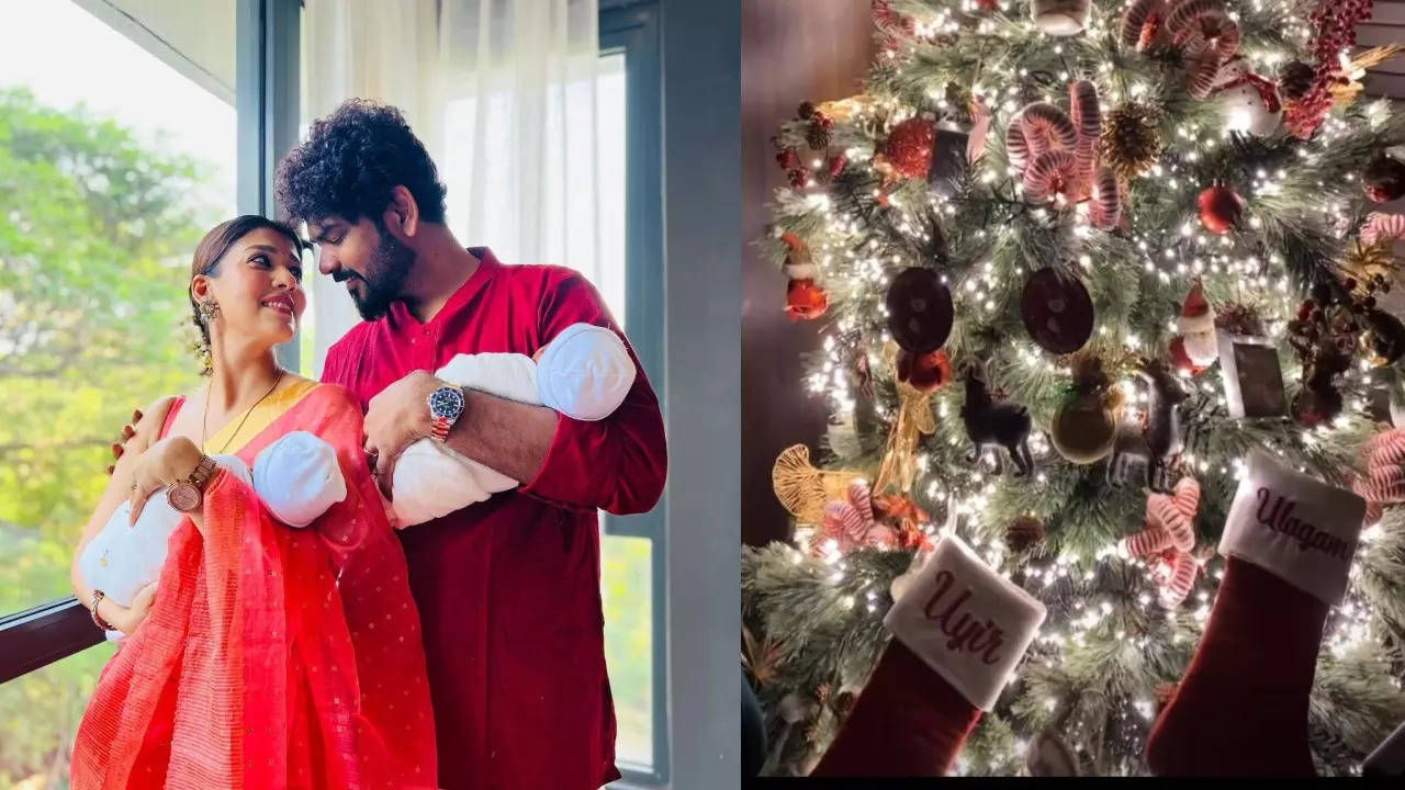 Vignesh Shivan and Nayanthara celebrates Christmas with twins