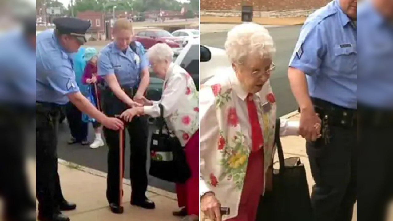 102 Year Old Woman Gets Handcuffed Placed In Police Car To Tick Be