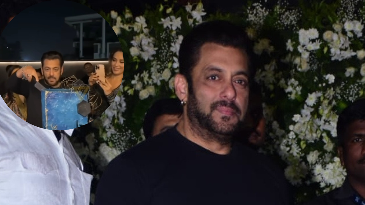 Salman Khan cuts huge tiered cake as Iulia Vantur, family cheer for him. Watch inside VIDEO from birthday bash