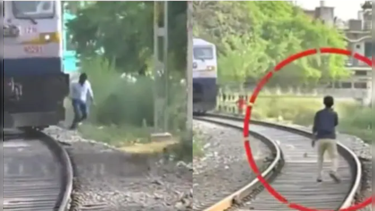 ​Man's audacious attempt at stopping a train