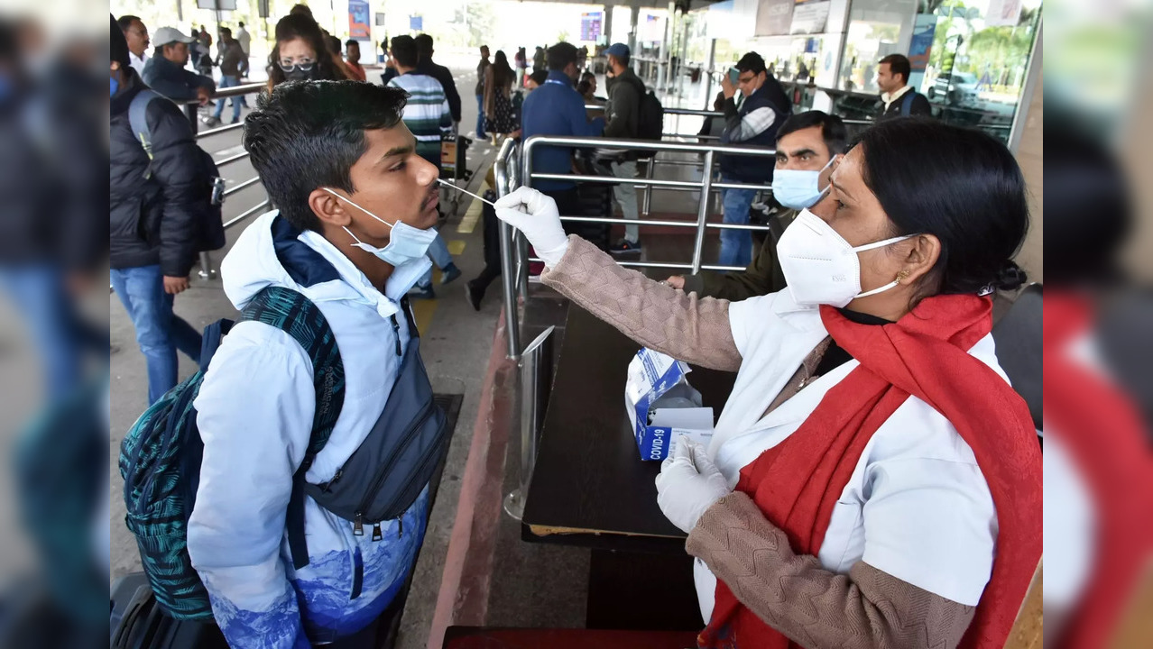 COVID test at airport