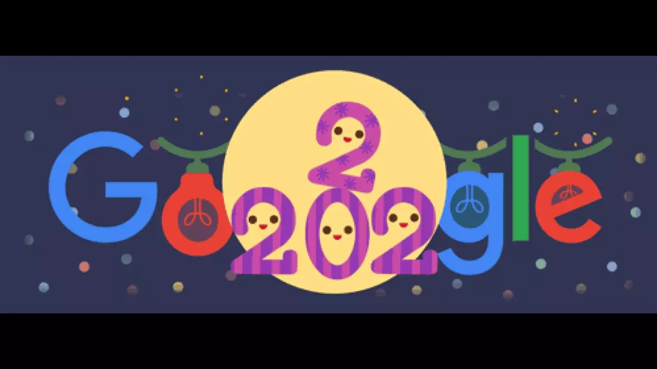 New Year's Eve 2022 Google Doodle | Screengrab: Google.com