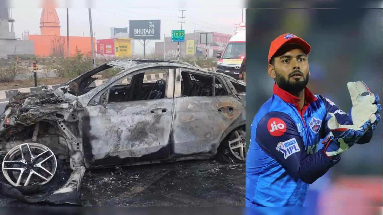 Cricketer Rishabh Pant survives deadly car accident as his Mercedes hits divider, catches fire