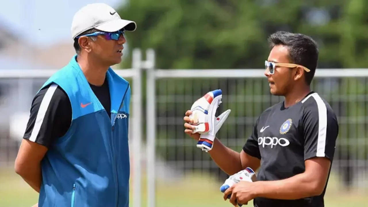 Rahul Dravid Prithvi Shaw Gautam Gambhir