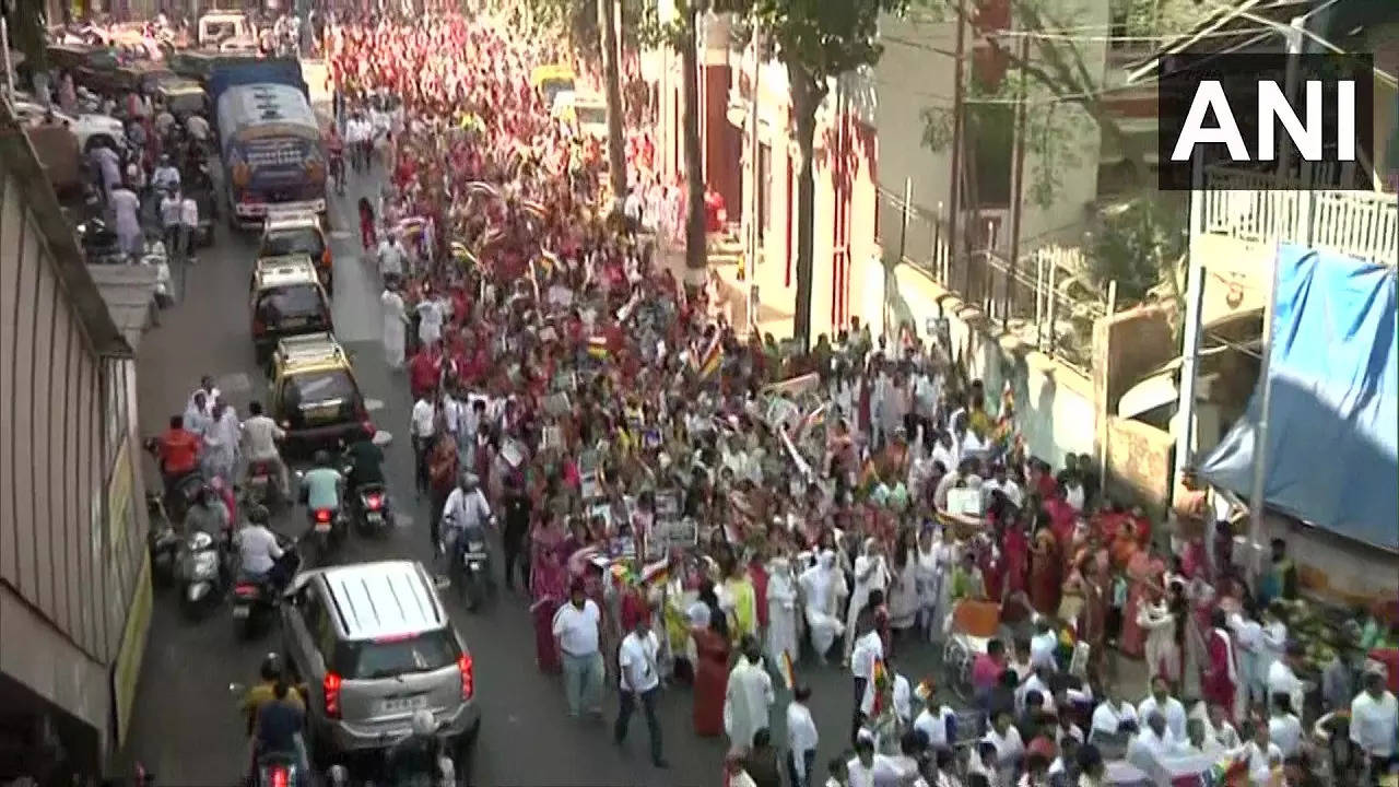 jain community protests in Mumbai