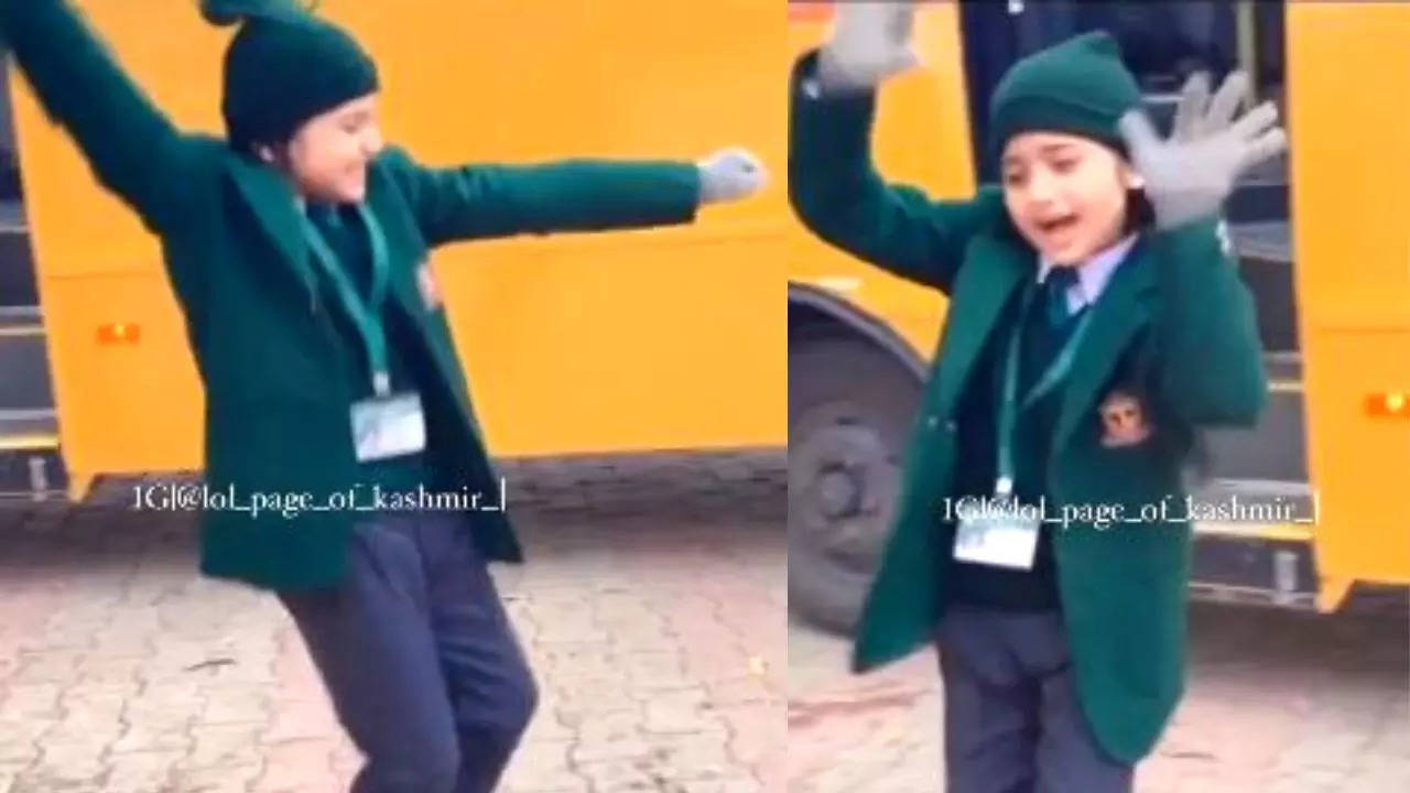 Girl grooving in school uniform