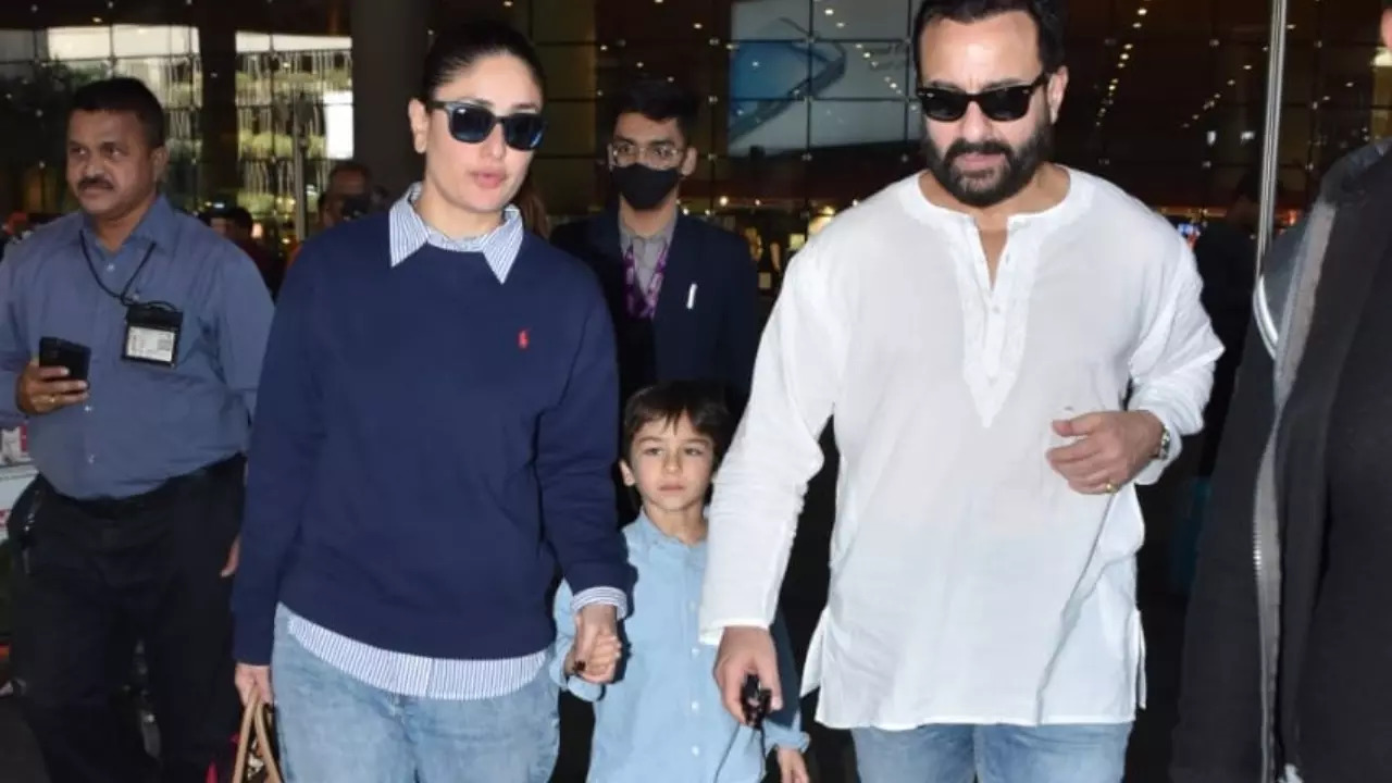 Kareena Kapoor, Saif Ali Khan back home post New Year celebrations