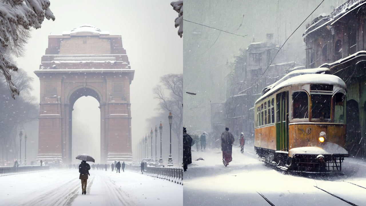 What Delhi and Kolkata would look like if they witnessed snowfall? AI