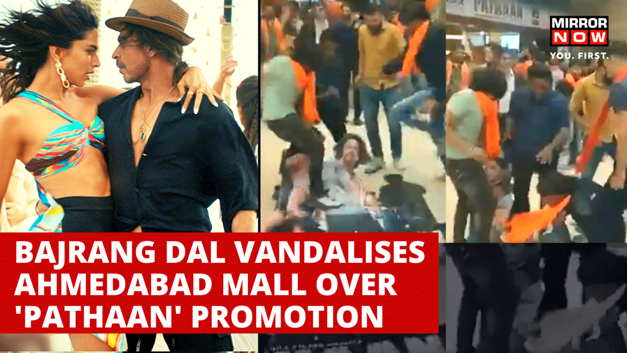 Bajrang Dal Workers Protest Against SRK's ‘Pathaan’ In Ahmedabad Mall ...