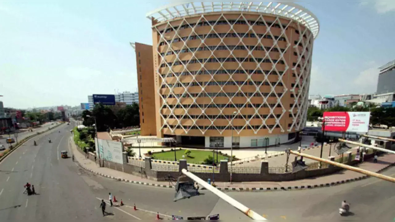 Hitech City building in Hyderabad.