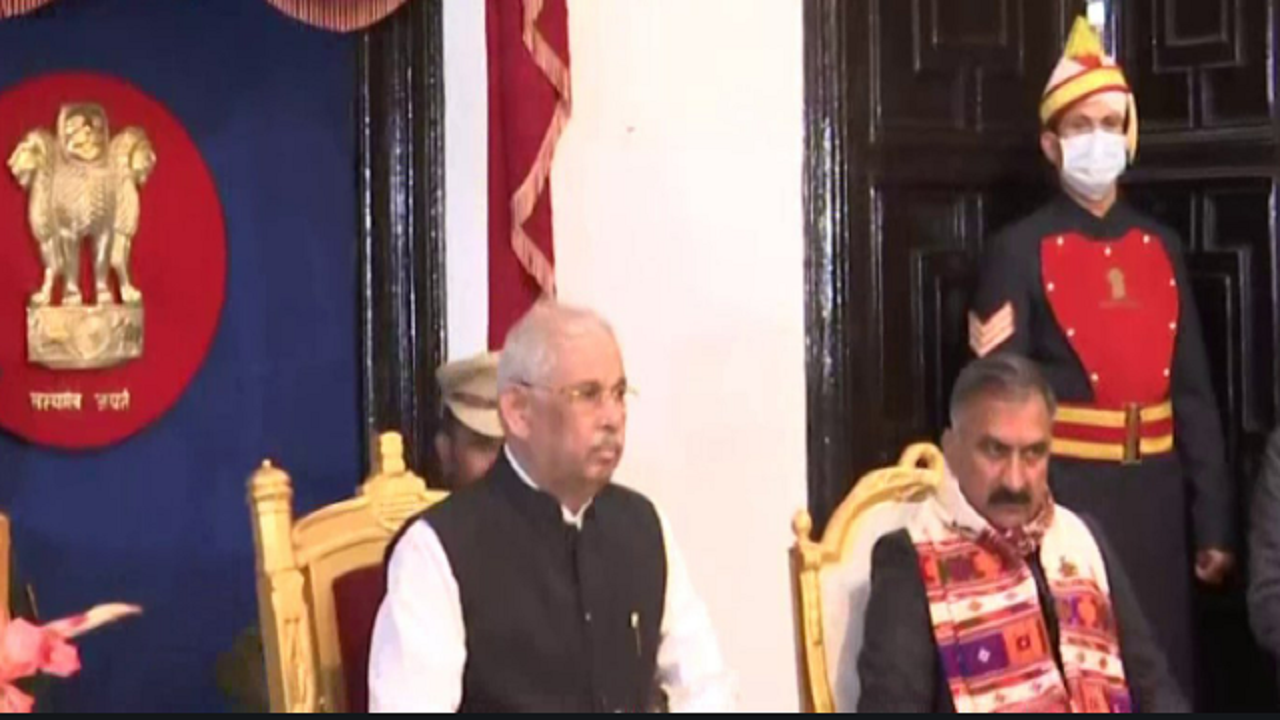 Himachal Pradesh cabinet swearing-in ceremony underway in Shimla in the presence of Governor Rajendra Vishwanath Arlekar, CM Sukhvinder Singh Sukhu.