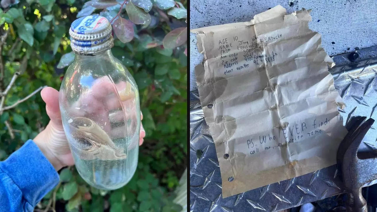 Troy Heller's message in a bottle returned to him in Kentucky 37 years after he released it at a beach in Florida | Picture courtesy of kt.car.1/Facebook