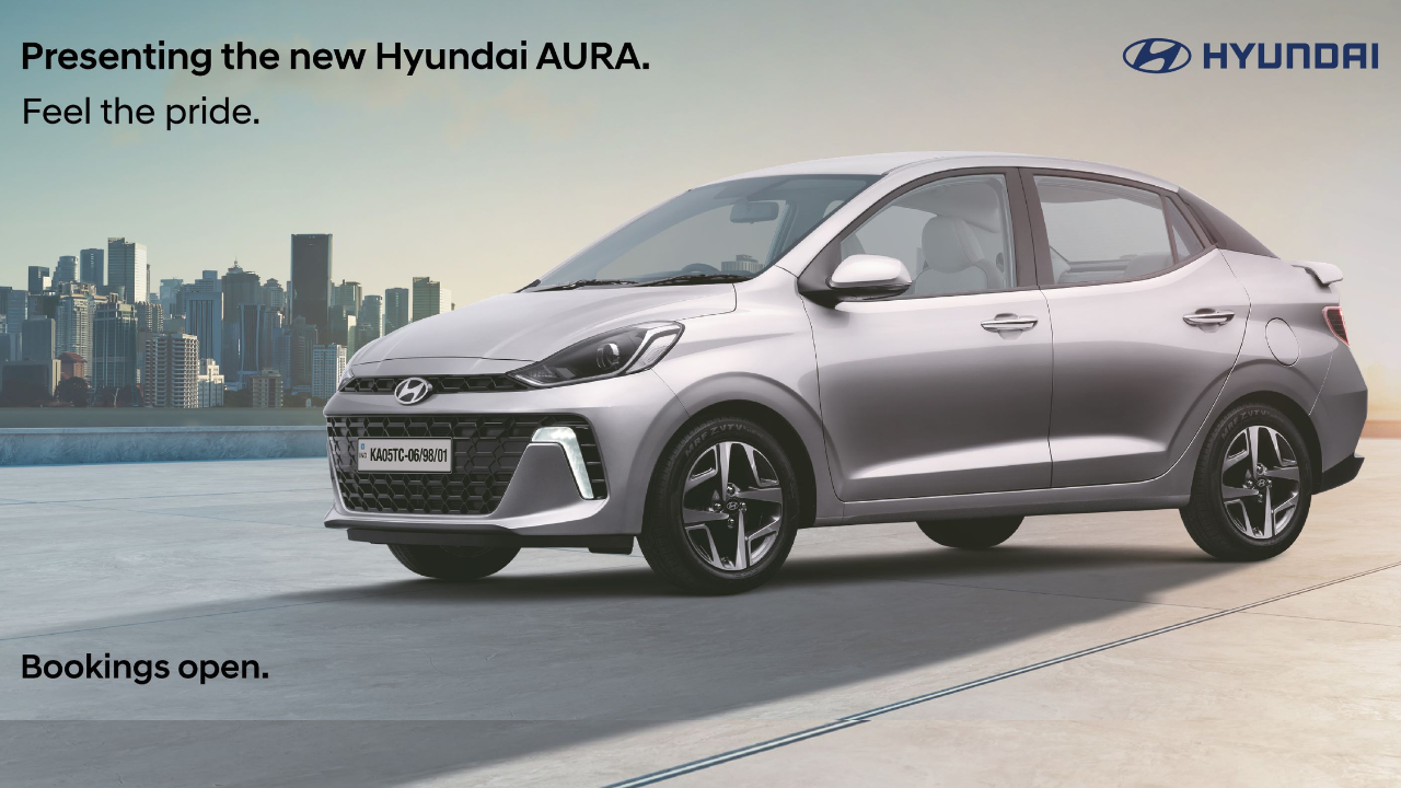 Hyundai Aura 2023 unveiled, bookings open Check expected price, features and safety update