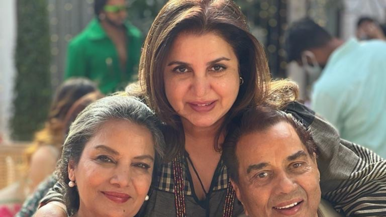 Shabana Azmi, Farah Khan, Dharmendra