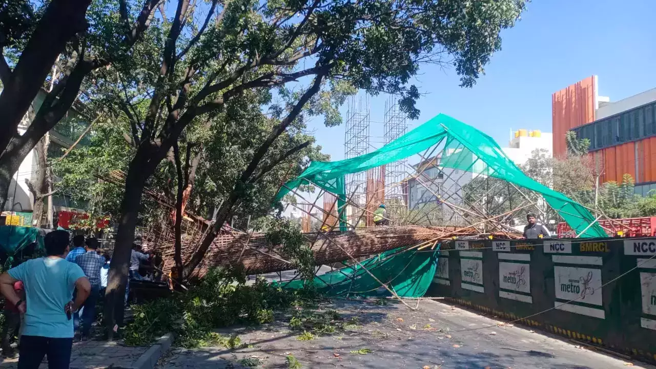 Bengaluru Metro pillar collapsed