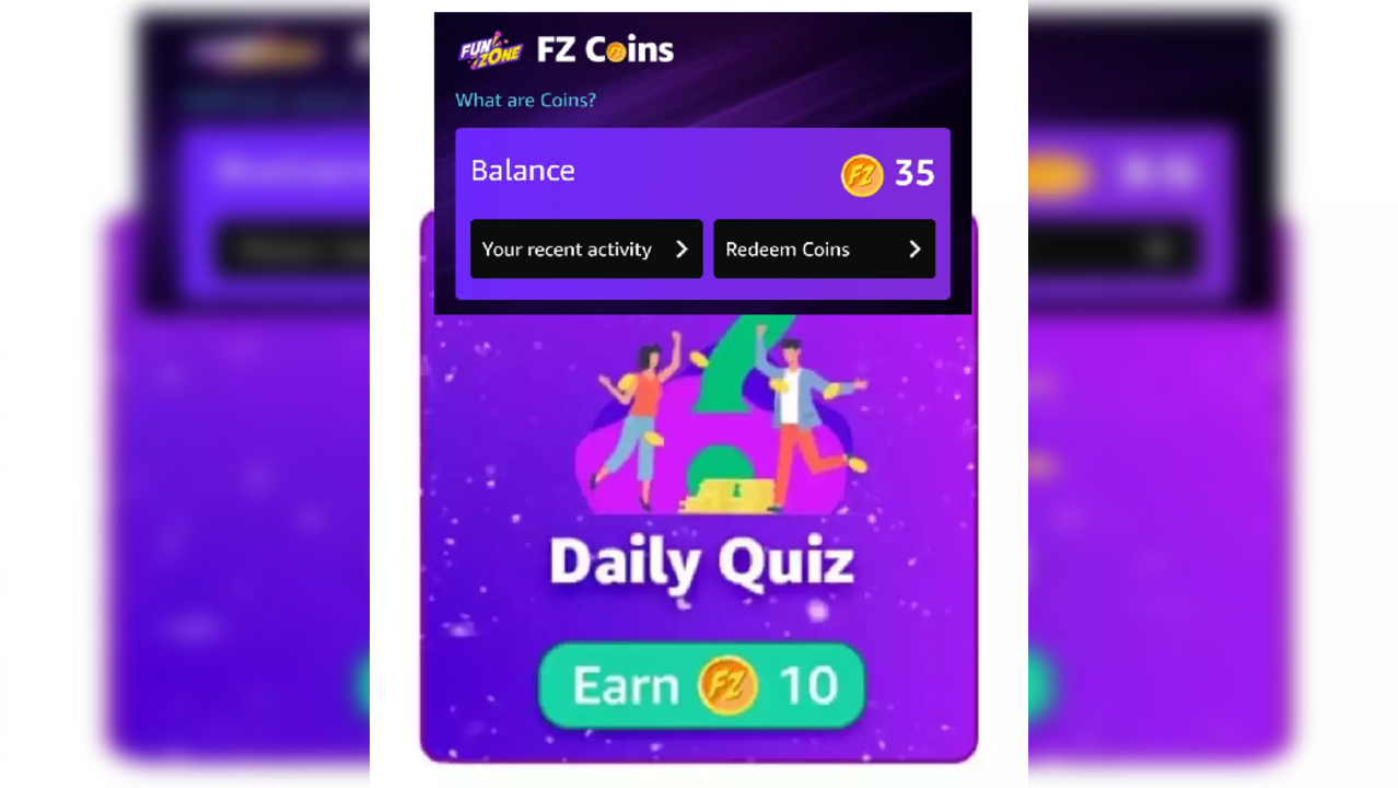 Amazon quiz today Check Amazon FZ coins daily quiz answers for today