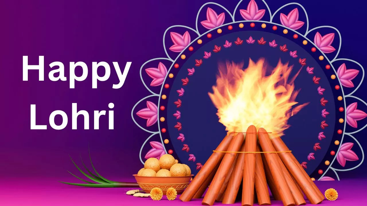 Happy Lohri 2023 Wishes Stickers in Punjabi, Hindi and English: How to ...