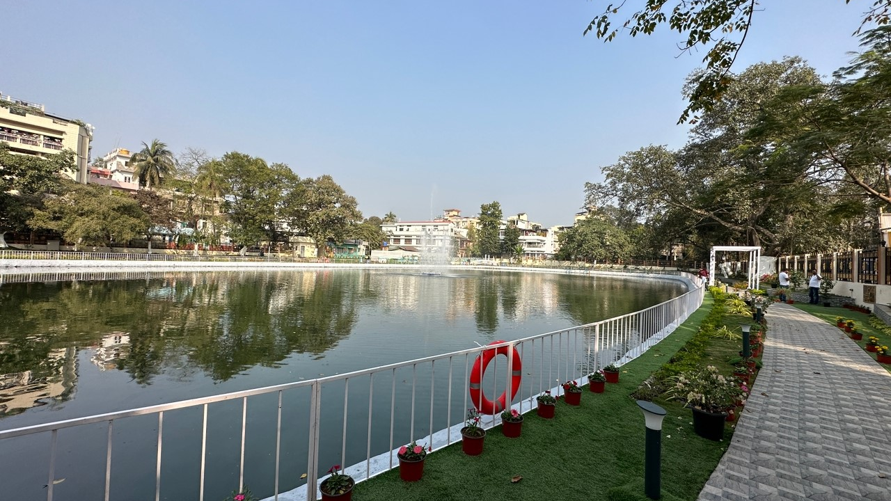 Assam government renovates historic Ahom era pond Jor Pukhuri Park