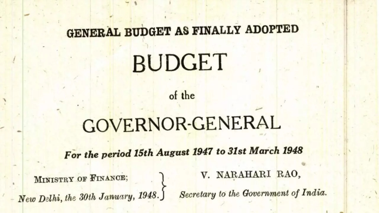 First Budget of independent India