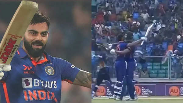 WATCH: Virat Kohli completes his 46th ODI hundred, hugs Shreyas Iyer to ...